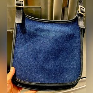 Coach Vintage Blue Denim Canvas Crossbody handbag